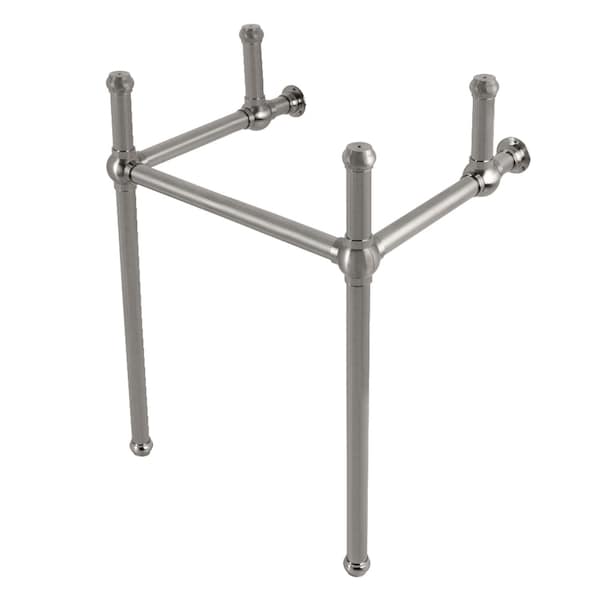Brass Console Sink Legs, Brushed Nickel